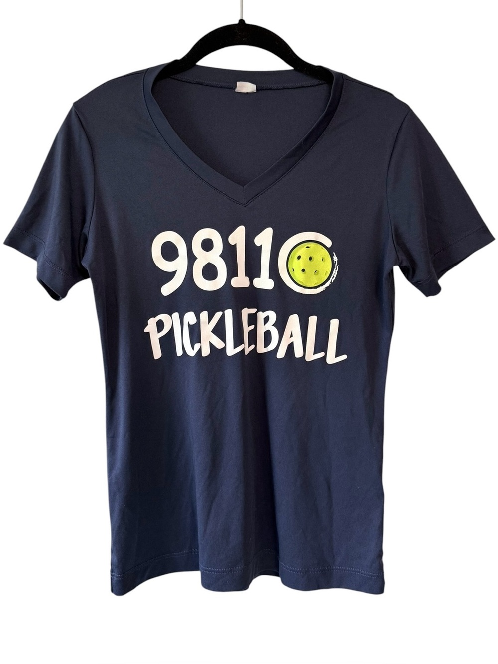 Sport Tek 98110 Pickleball V Neck Performance T-Shirt Navy Blue Size XS